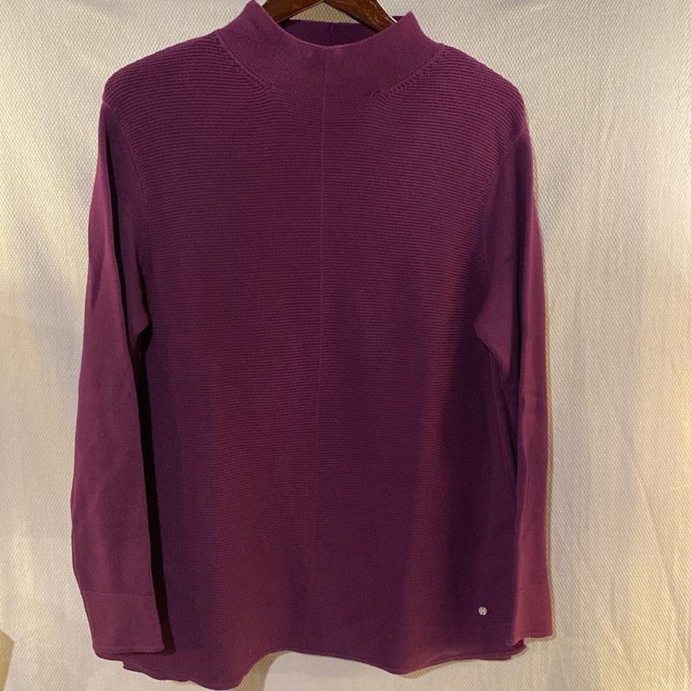 Gerry Weber organic cotton mock neck sweater - Sz 16